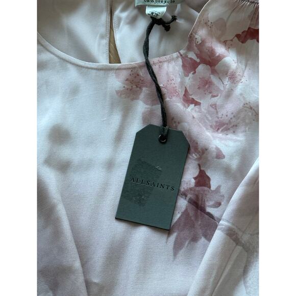 New Allsaints Cassandra Ume Petal Pink Dress Size 6 Retails $299 - Picture 8 of 8